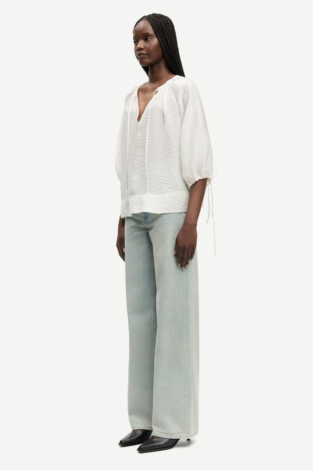 LEO BOUTIQUE Samateran SS Blouse | Egret SAMSOE SAMSOE 