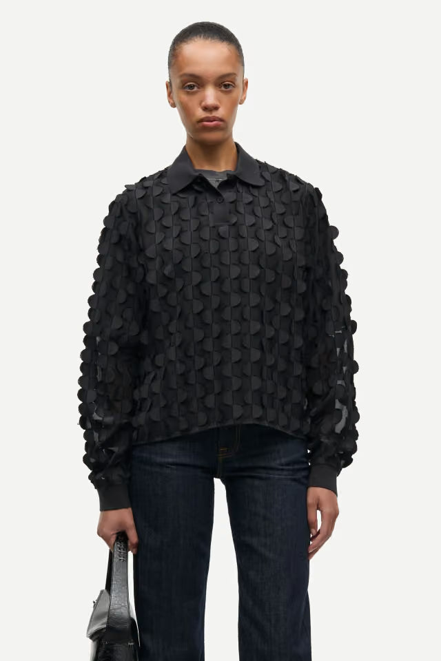LEO BOUTIQUE Sadovery LS Polo | Black SAMSOE SAMSOE