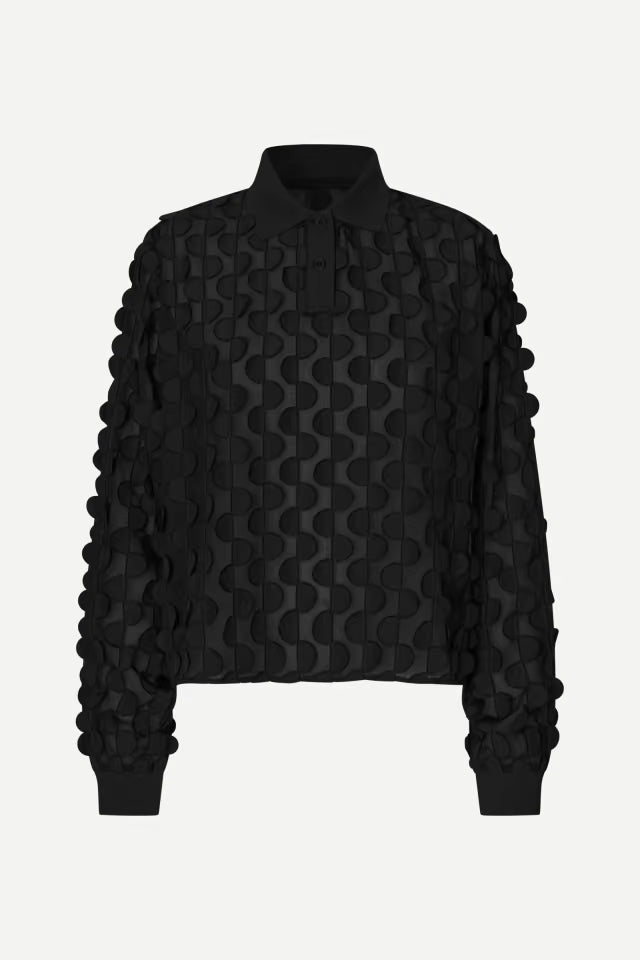 LEO BOUTIQUE Sadovery LS Polo | Black SAMSOE SAMSOE