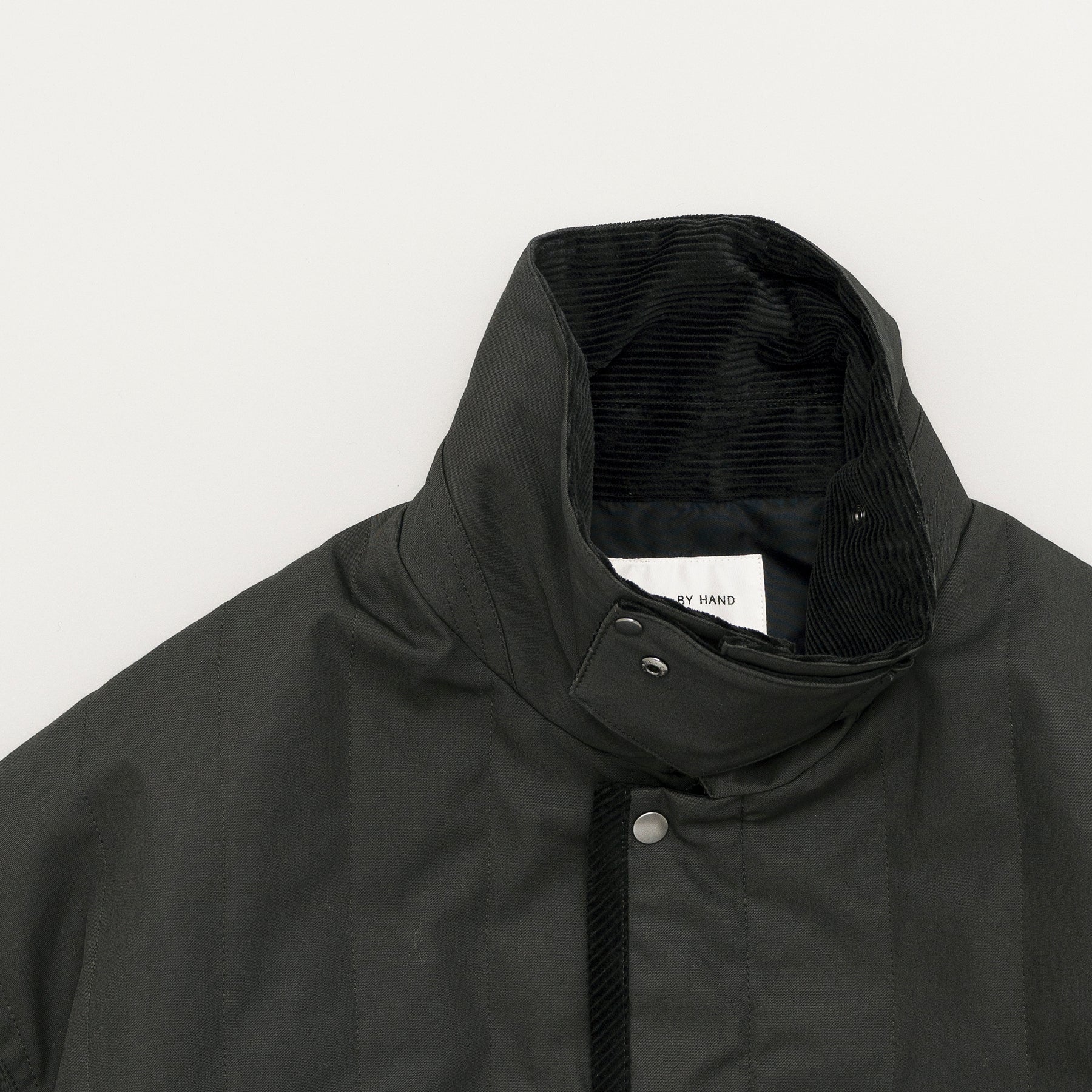 STILL BY HAND Quilted Half Coat | Green Charcoal LEO BOUTIQUE