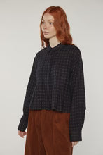 LEO BOUTIQUE Cotton Pleated Blouse | Black AMENTE