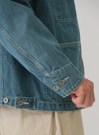 SAGE DE CRET 11 oz Denim Sof201t Coverall Jacket | Blue LEO BOUTIQUE