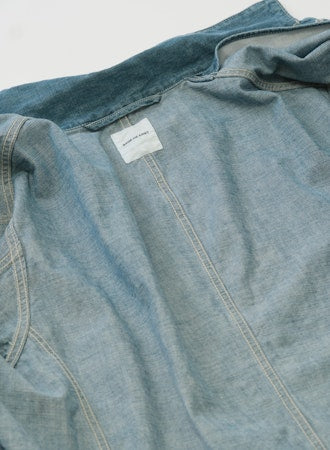 SAGE DE CRET 11 oz Denim Sof201t Coverall Jacket | Blue LEO BOUTIQUE