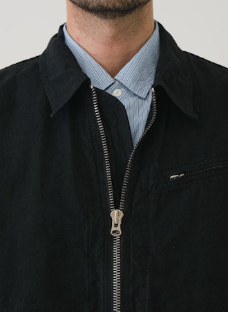 SAGE DE CRET High Density CO/HEMP Short Full Zip Jacket | Black LEO BOUTIQUE