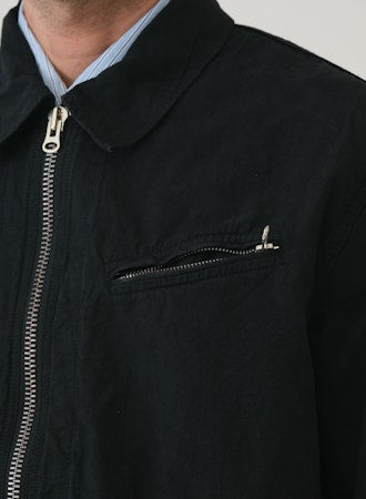 SAGE DE CRET High Density CO/HEMP Short Full Zip Jacket | Black LEO BOUTIQUE