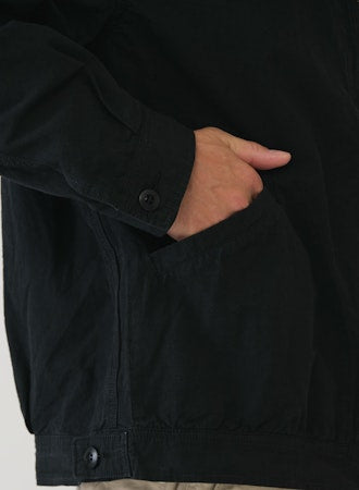 SAGE DE CRET High Density CO/HEMP Short Full Zip Jacket | Black LEO BOUTIQUE