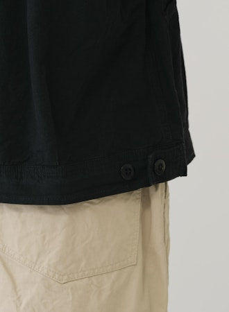 SAGE DE CRET High Density CO/HEMP Short Full Zip Jacket | Black LEO BOUTIQUE