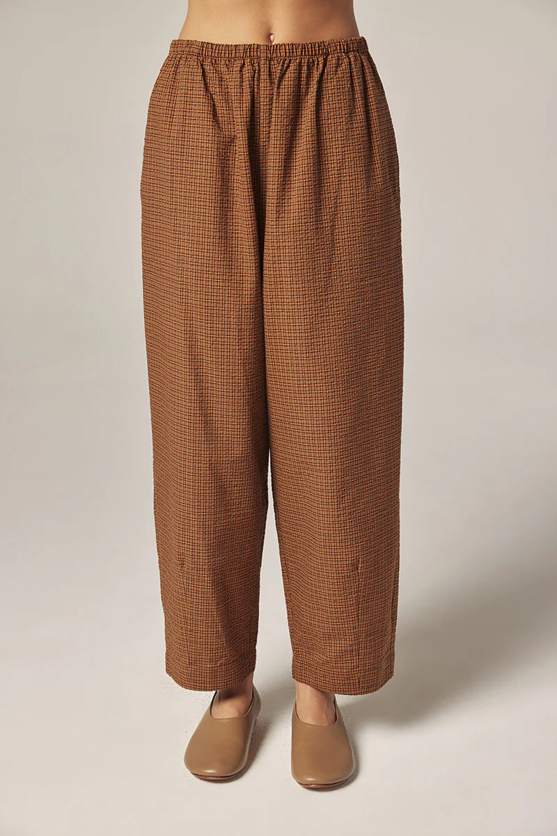 LEO BOUTIQUE Drawstring Comfy Pants | Brown/Orange AMENTE