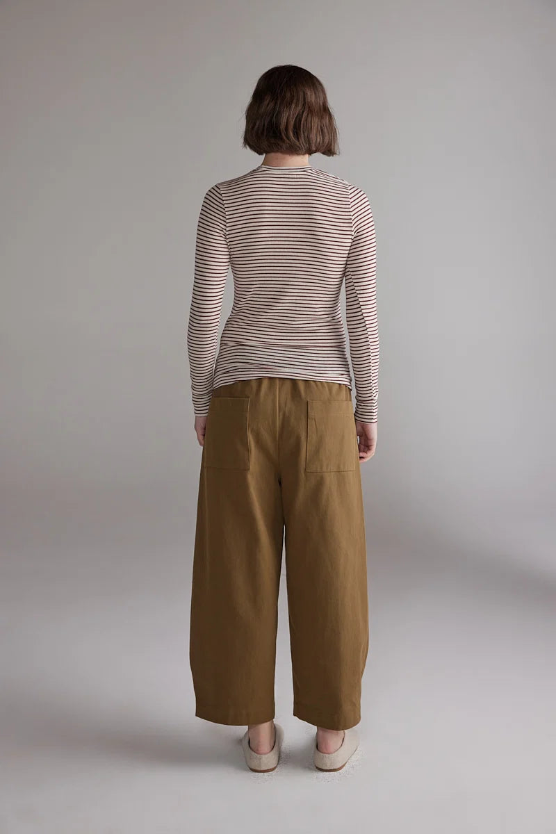 LEO BOUTIQUE Pleated Volume Pants | Curry AMENTE