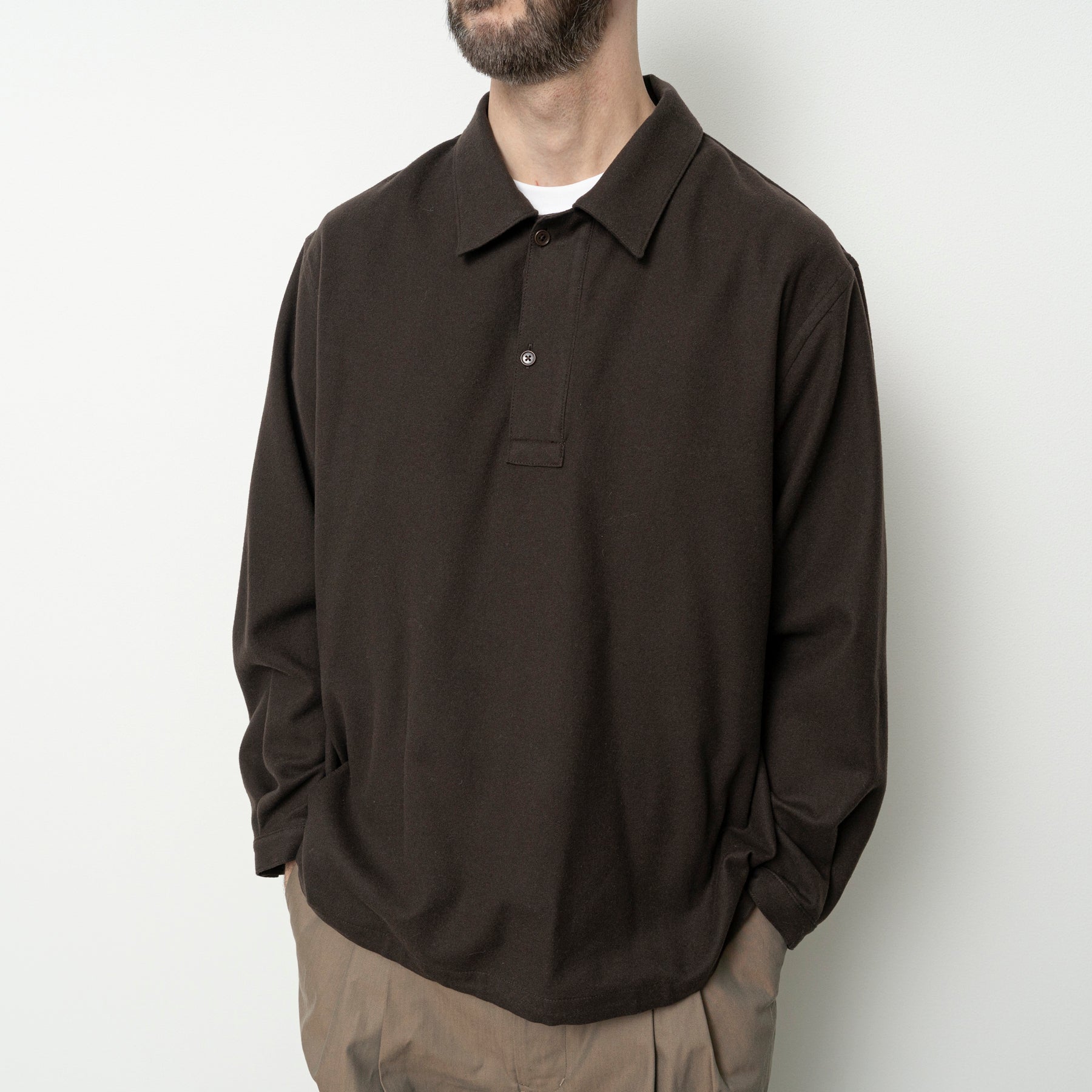  STILL BY HAND W/N Pullover Shirt | Brown LEO BOUTIQUE