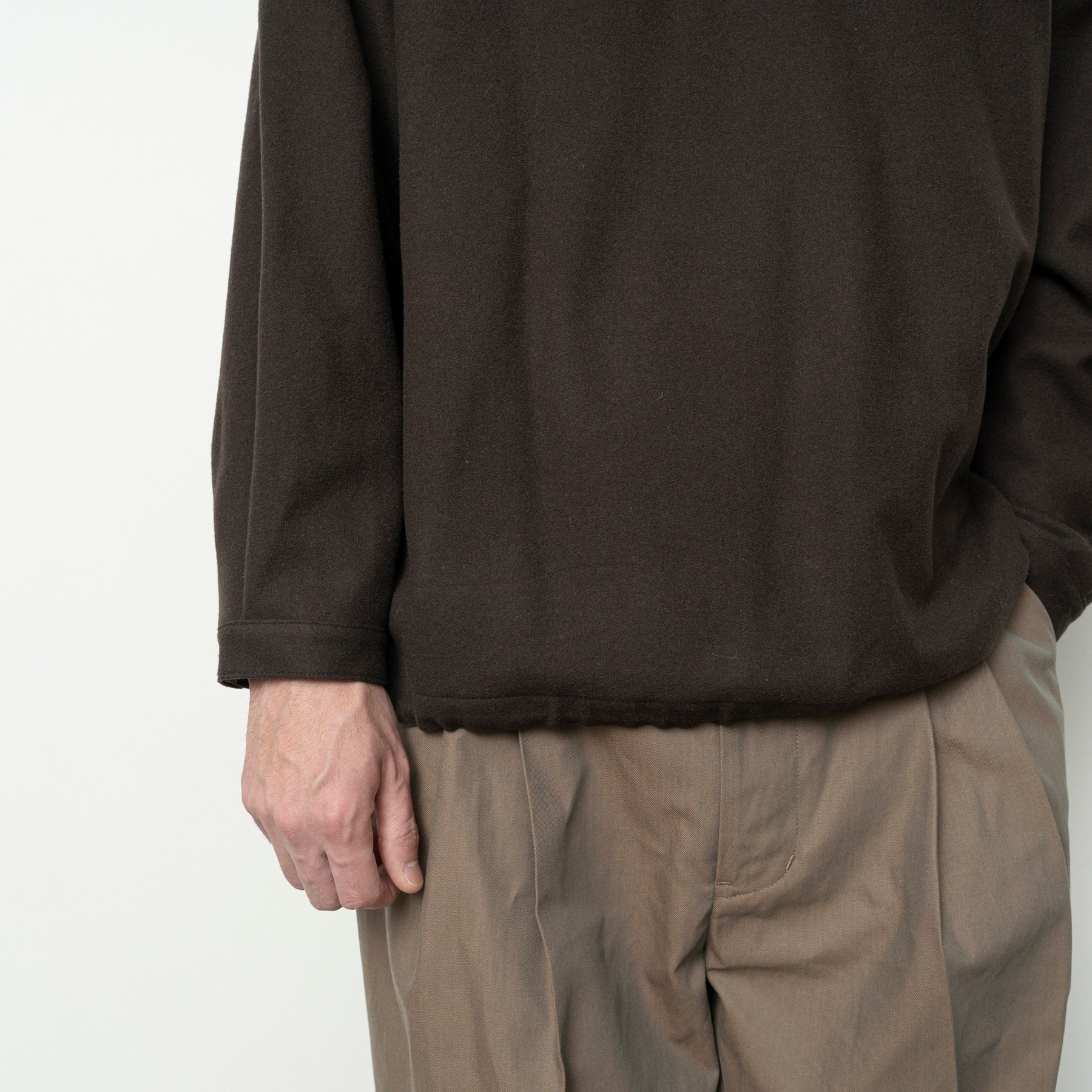  STILL BY HAND W/N Pullover Shirt | Brown LEO BOUTIQUE