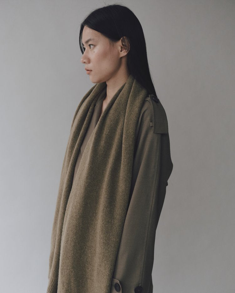 MIJEONG PARK Alpaca Blend Knit Scarf | Camel LEO BOUTIQUE