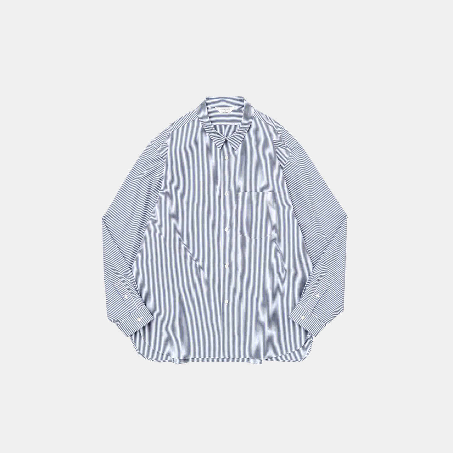 STILL BY HAND Regular Collar Shirt Blue Stripe LEO BOUTIQUE