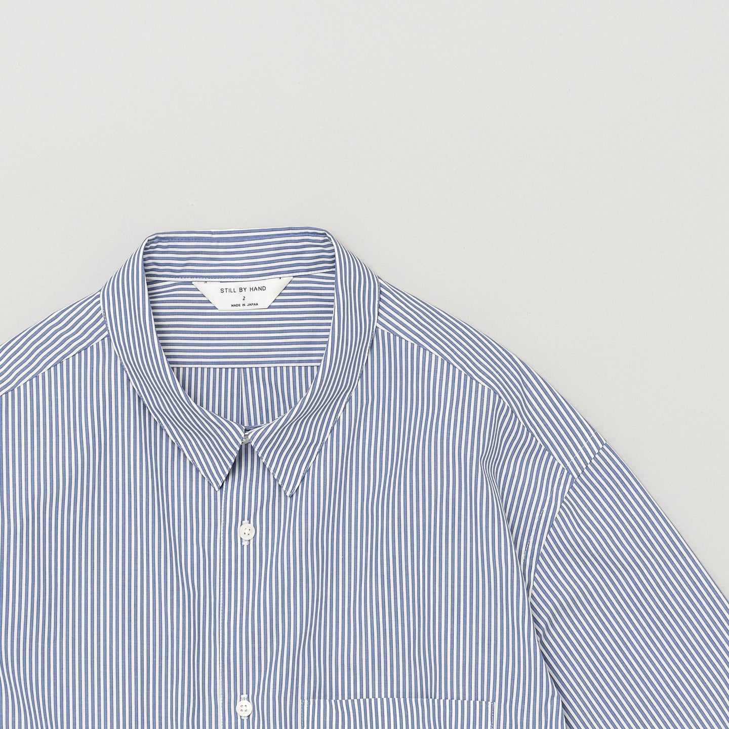 STILL BY HAND Regular Collar Shirt Blue Stripe LEO BOUTIQUE