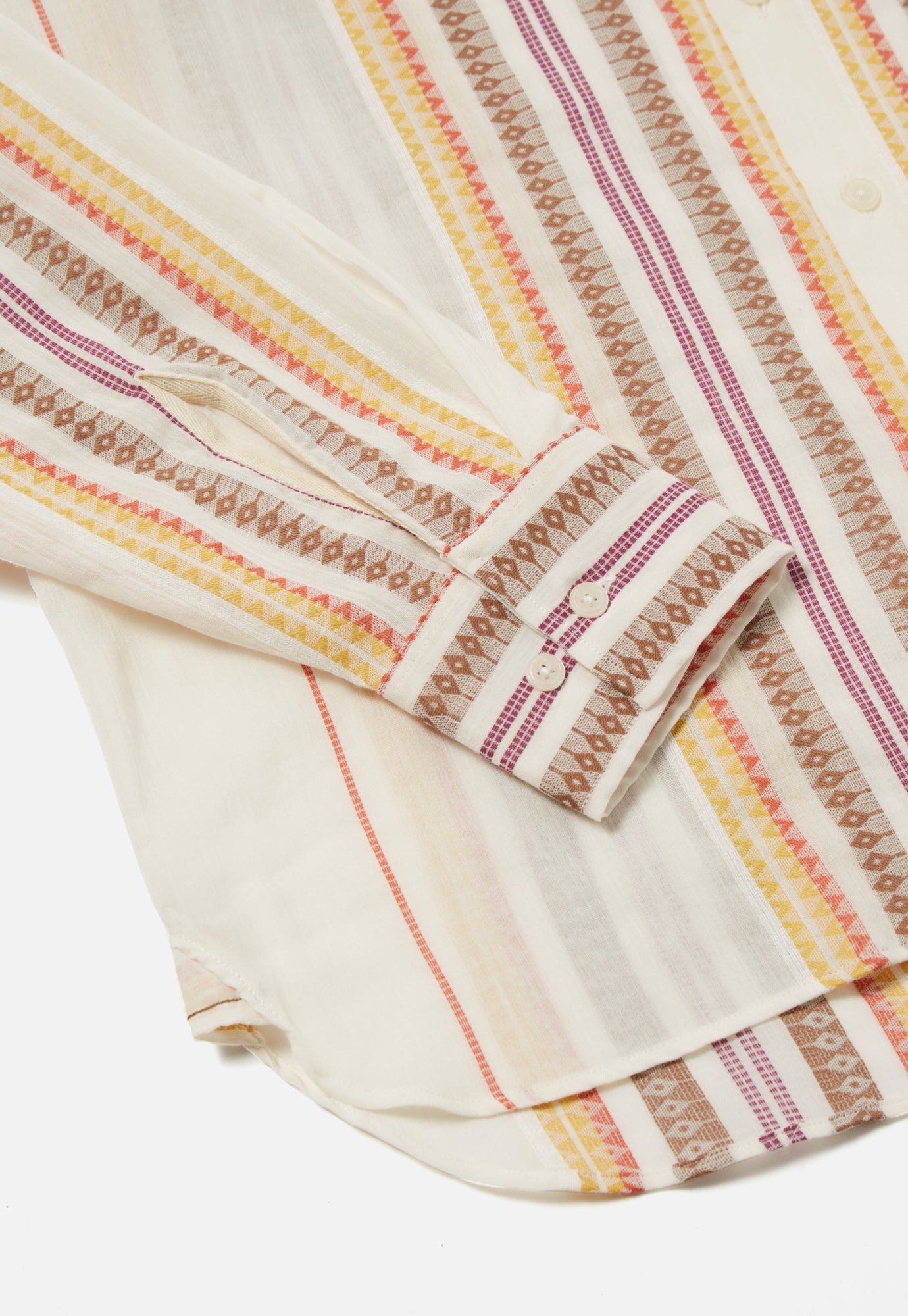 Universal Works Square pocket shirt | Mala Stripe/Ecru LEO BOUTIQUE