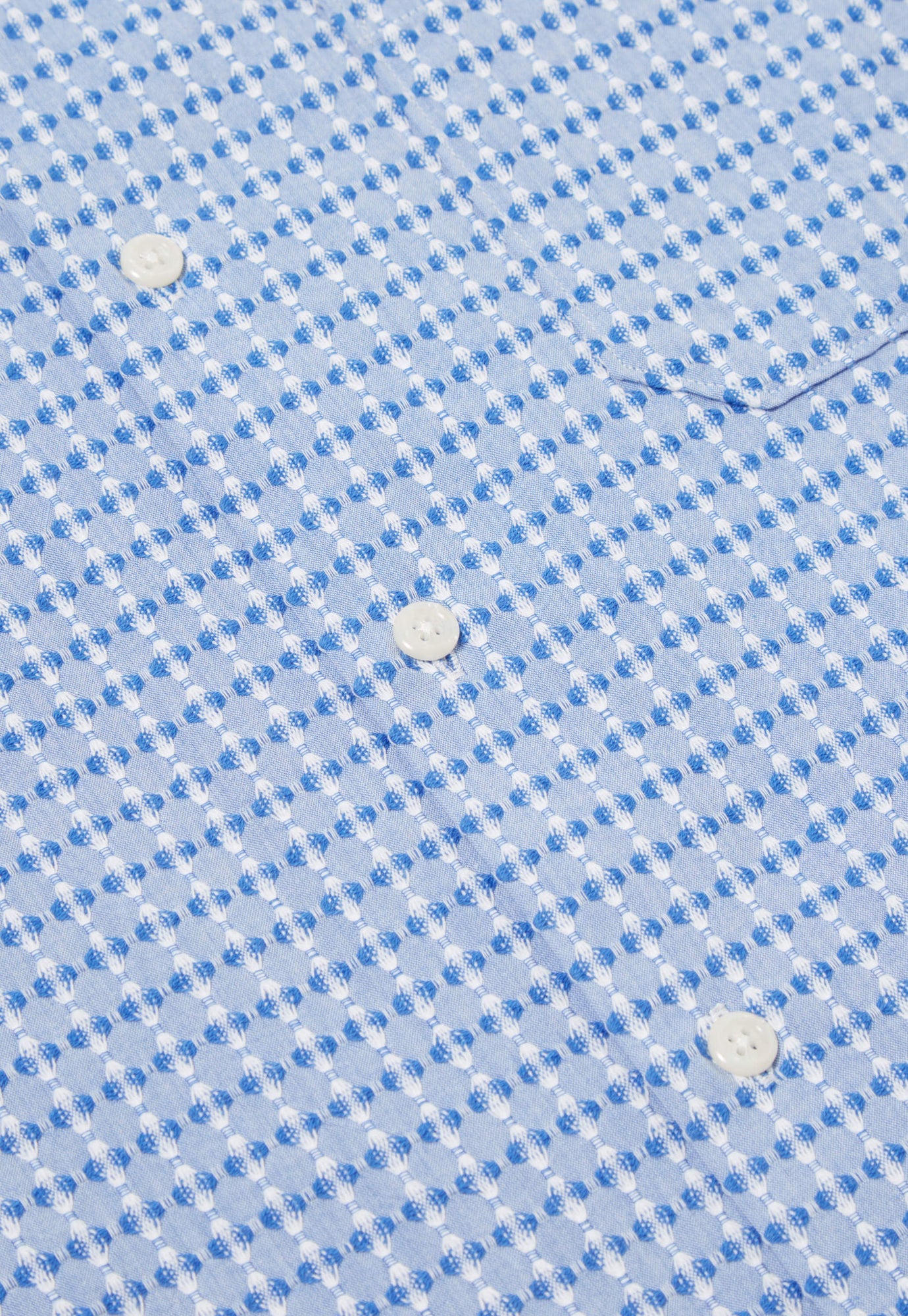 Universal Works Road shirt Delos Cotton | Blue LEO BOUTIQUE 