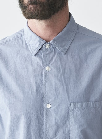Sage De Cret Organic Cotton Broadcloth Regular Collar Shirt Leo Boutique