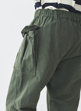 Sage De Cret High-Density CO/HEMP Cropped Pegtop Military Pants Leo Boutique