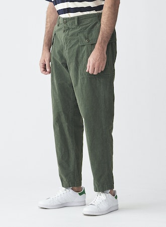 Sage De Cret High-Density CO/HEMP Cropped Pegtop Military Pants Leo Boutique