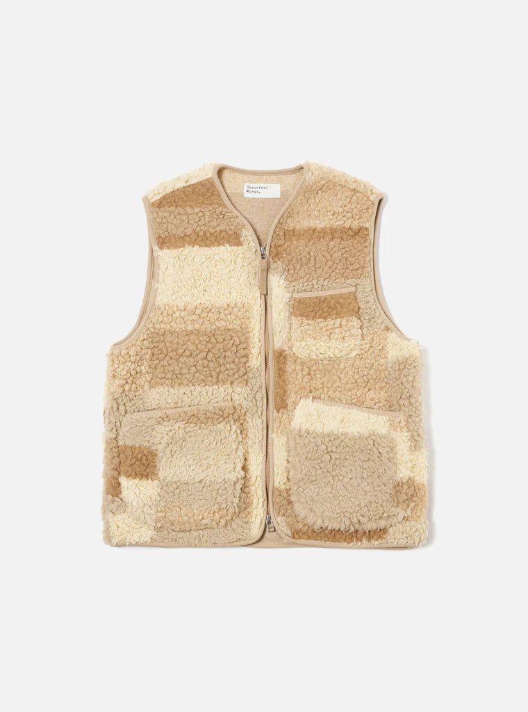 UNIVERSAL WORKS Zip Gilet | Sand LEO BOUTIQUE