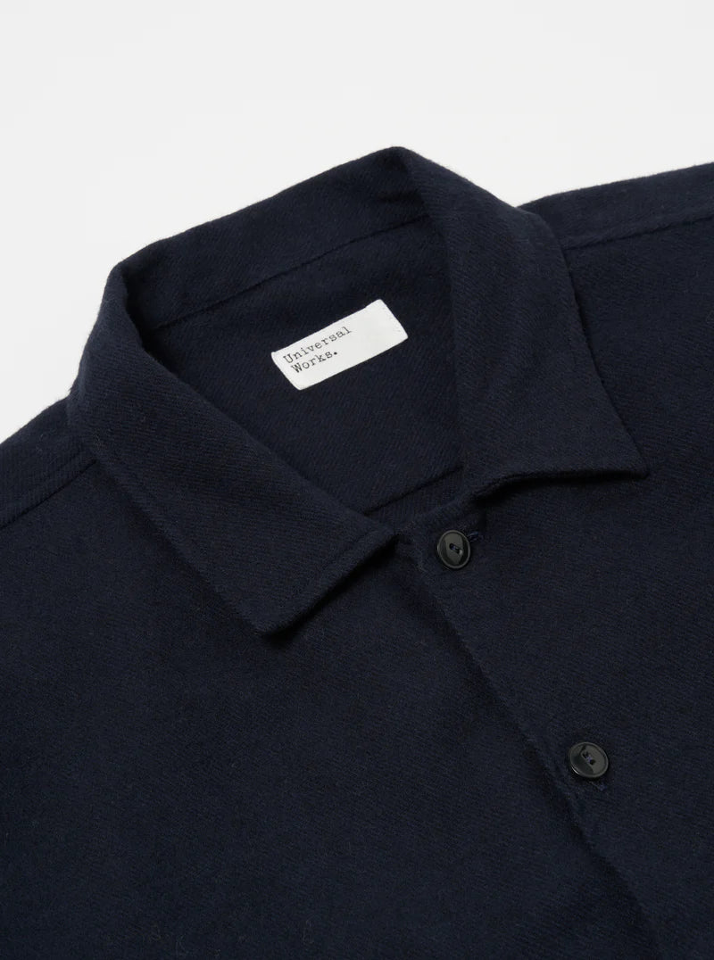 UNIVERSAL WORKS L/S Utility Shirt | Navy Alaska Cotton LEO BOUTIQUE