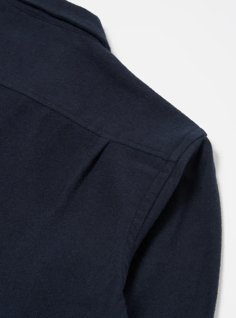 UNIVERSAL WORKS L/S Utility Shirt | Navy Alaska Cotton LEO BOUTIQUE