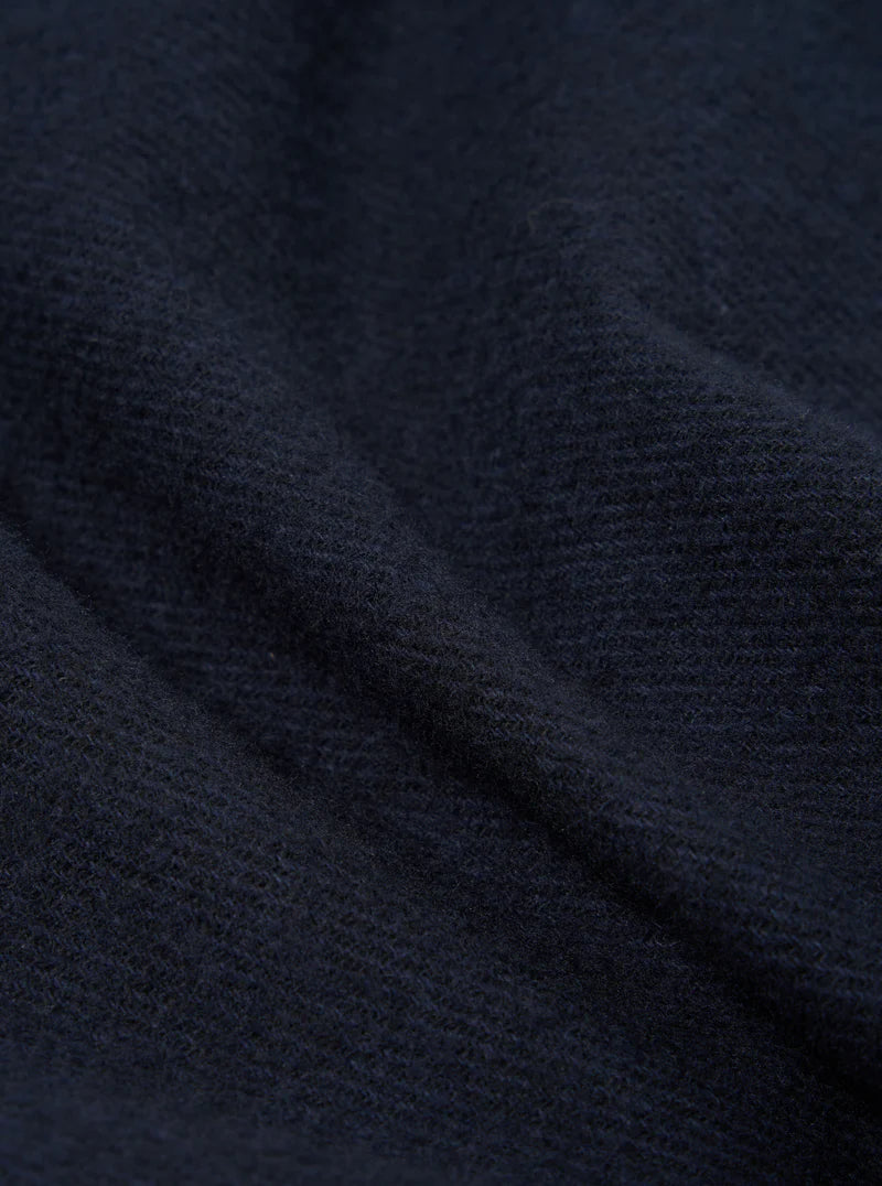 UNIVERSAL WORKS L/S Utility Shirt | Navy Alaska Cotton LEO BOUTIQUE