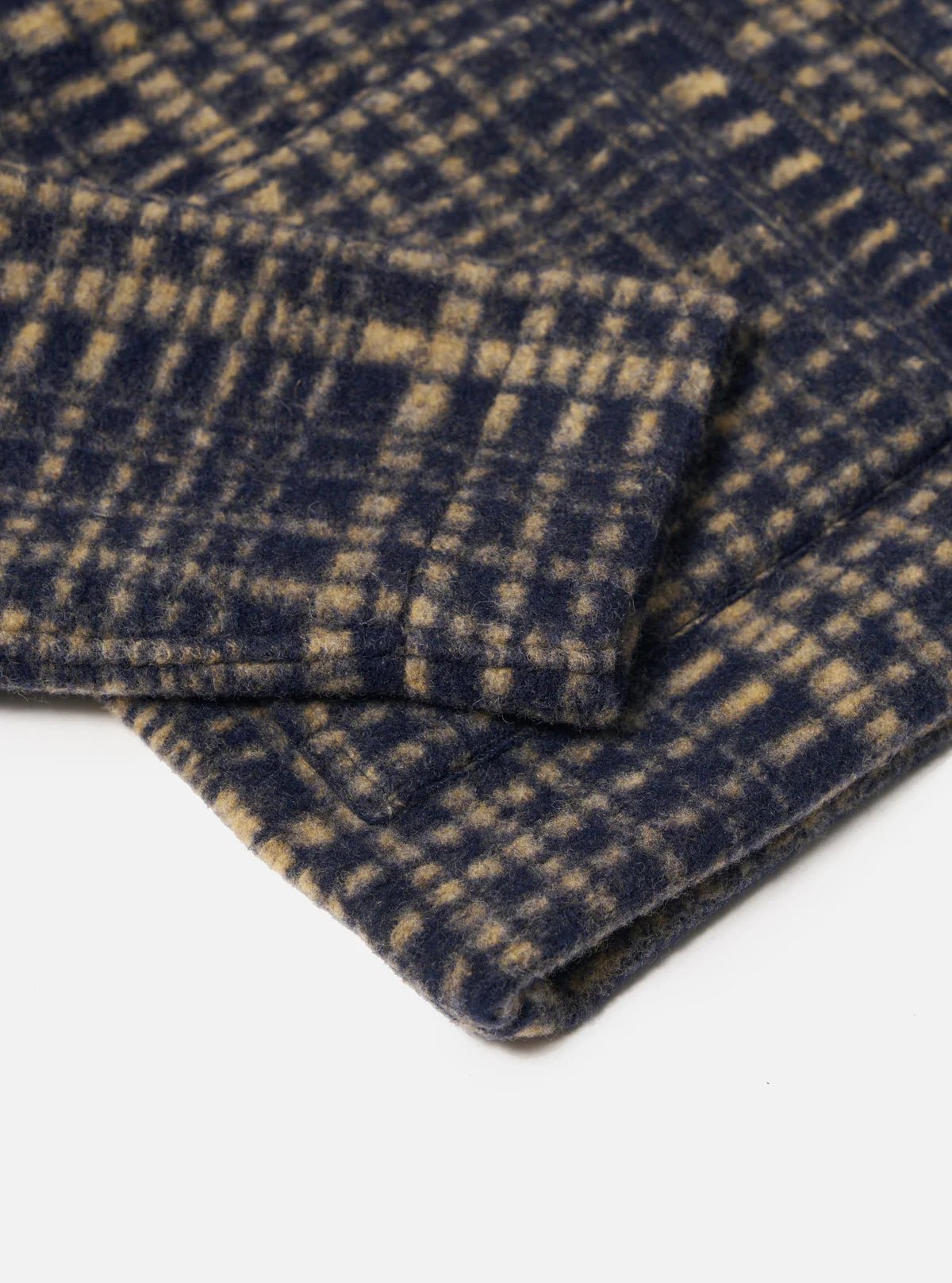 UNIVERSAL WORKS Zip Uniform Jacket | Navy Check LEO BOUTIQUE
