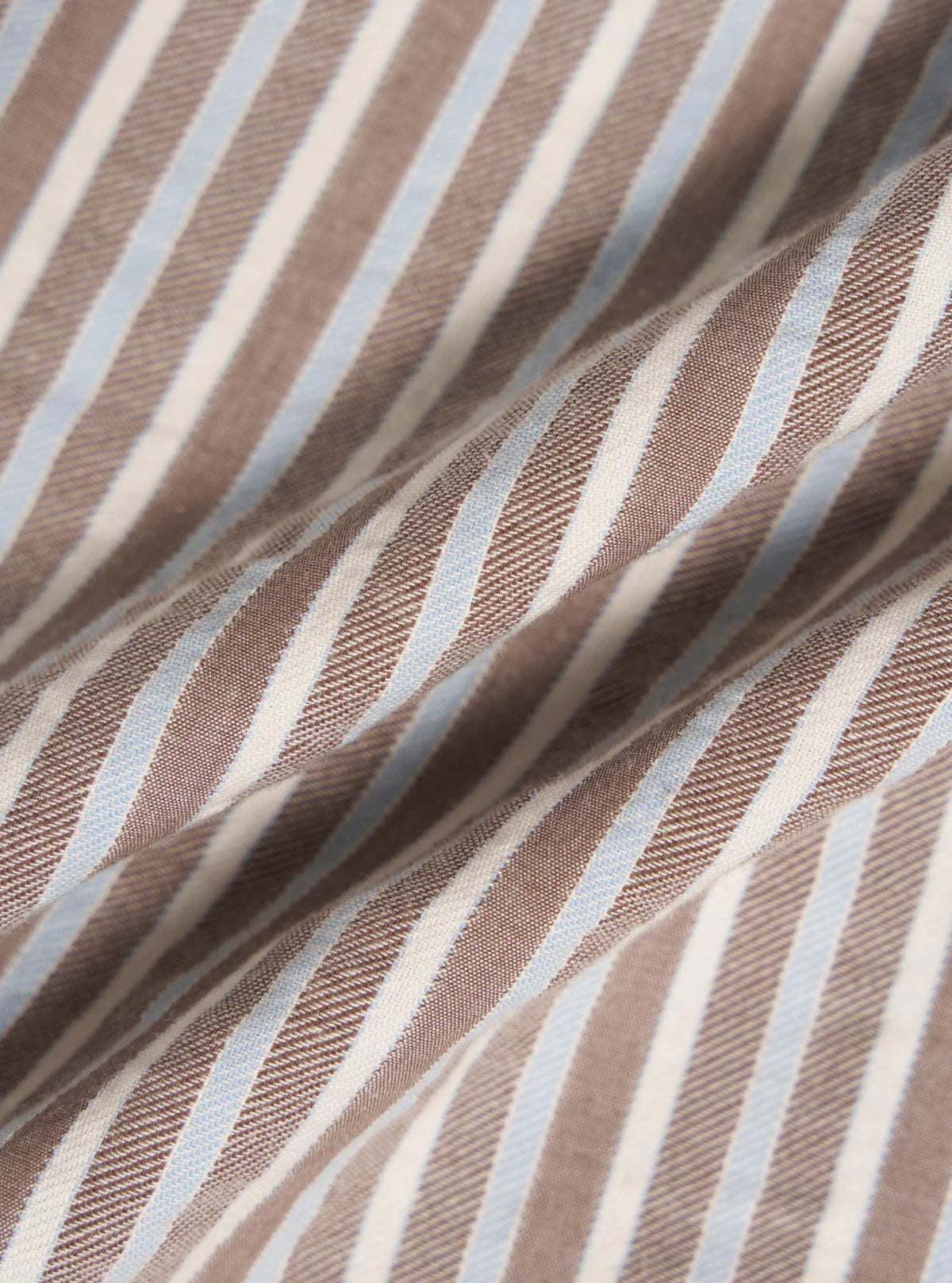 UNIVERSAL WORKS Station Shirt | Brown Madison Stripe LEO BOUTIQUE