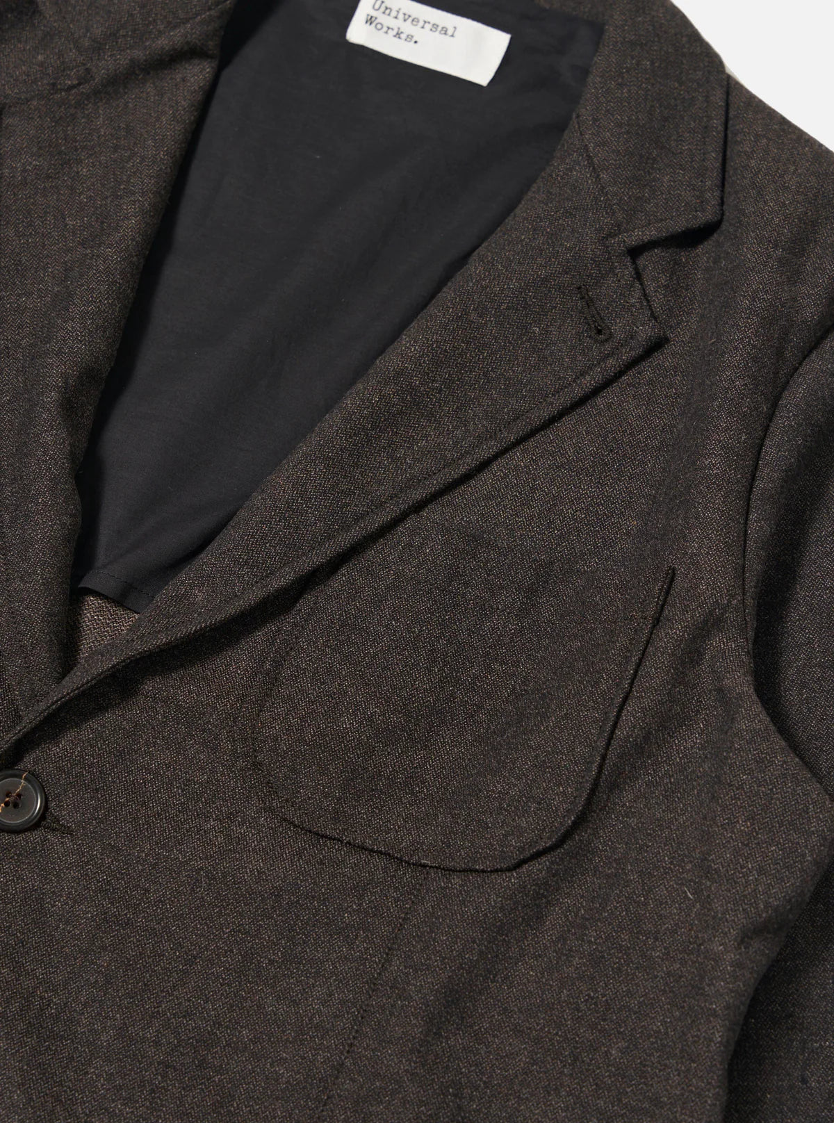 UNIVERSAL WORKS Two Button Jacket | Brown Tweed LEO BOUTIQUE