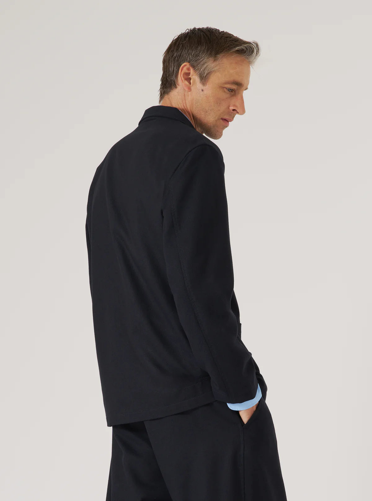 UNIVERSAL WORKS Two Button Jacket | Dark Navy Tweed LEO BOUTIQUE