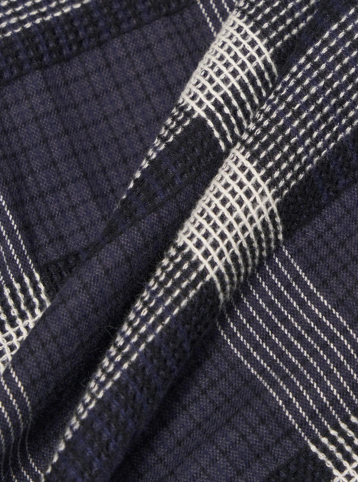 UNIVERSAL WORKS Easy Overshirt | Navy Polka Check LEO BOUTIQUE