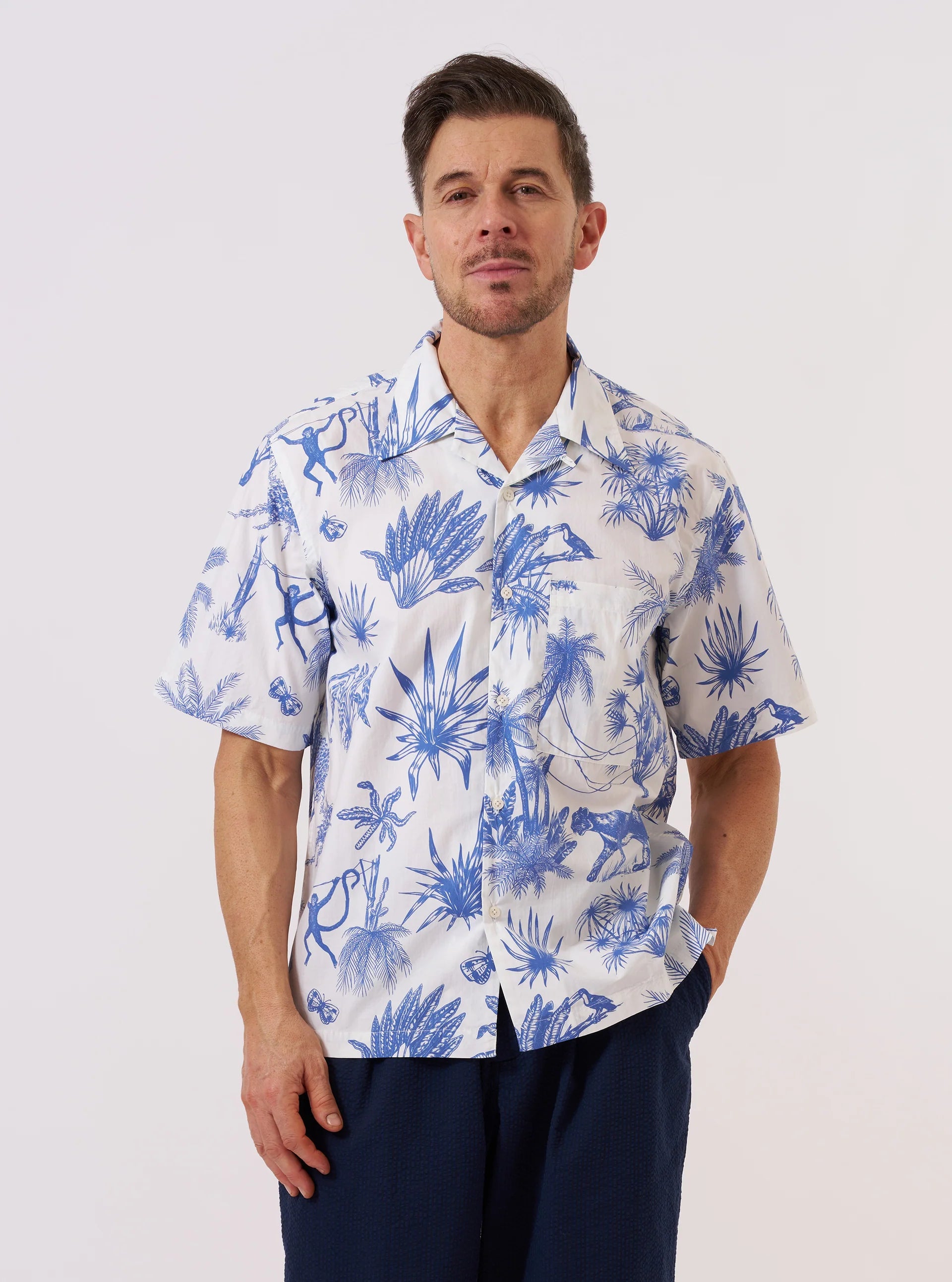 UNIVERSAL WORKS Camp Shirt | White LEO BOUTIQUE 