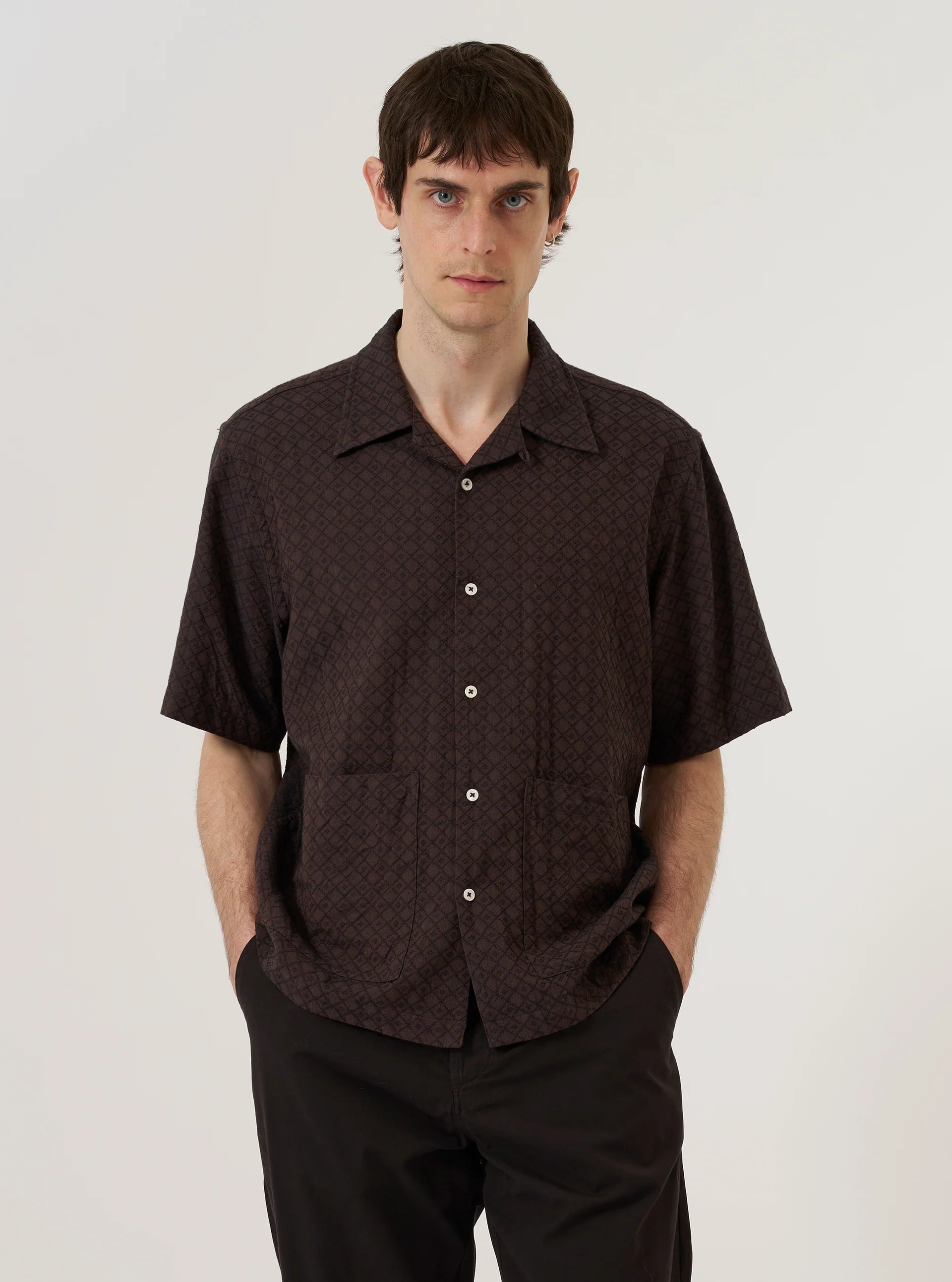 UNIVERSAL WORKS Deck Shirt | Brown LEO BOUTIQUE 