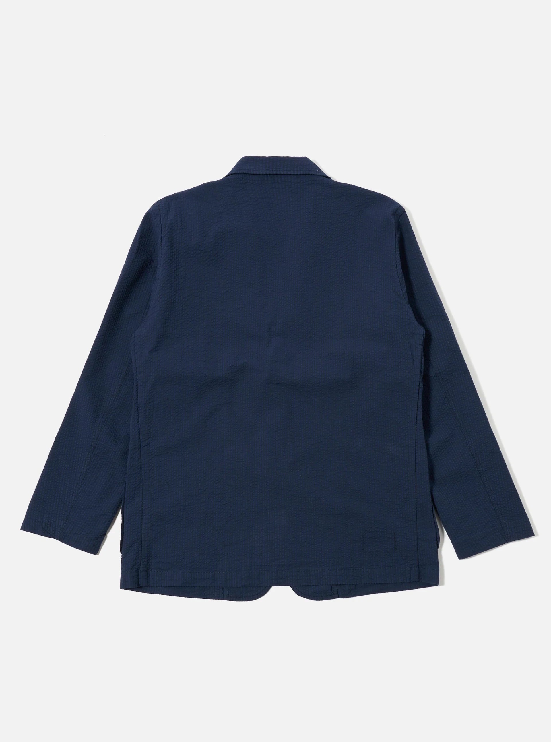 UNIVERSAL WORKS Derby Stripe Two Button Jacket | Navy LEO BOUTIQUE 