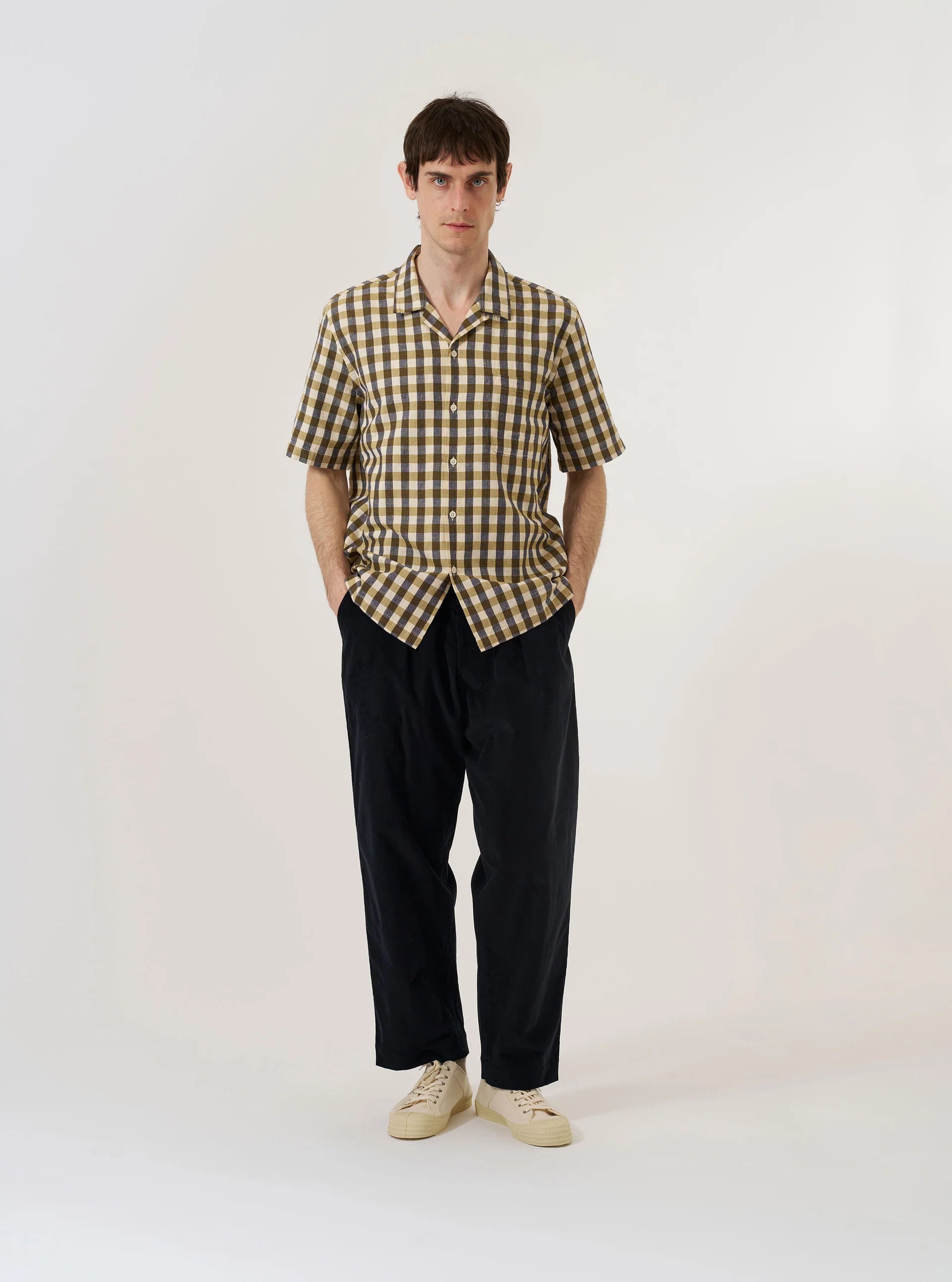 UNIVERSAL WORKS Road Shirt | Olive LEO BOUTIQUE 