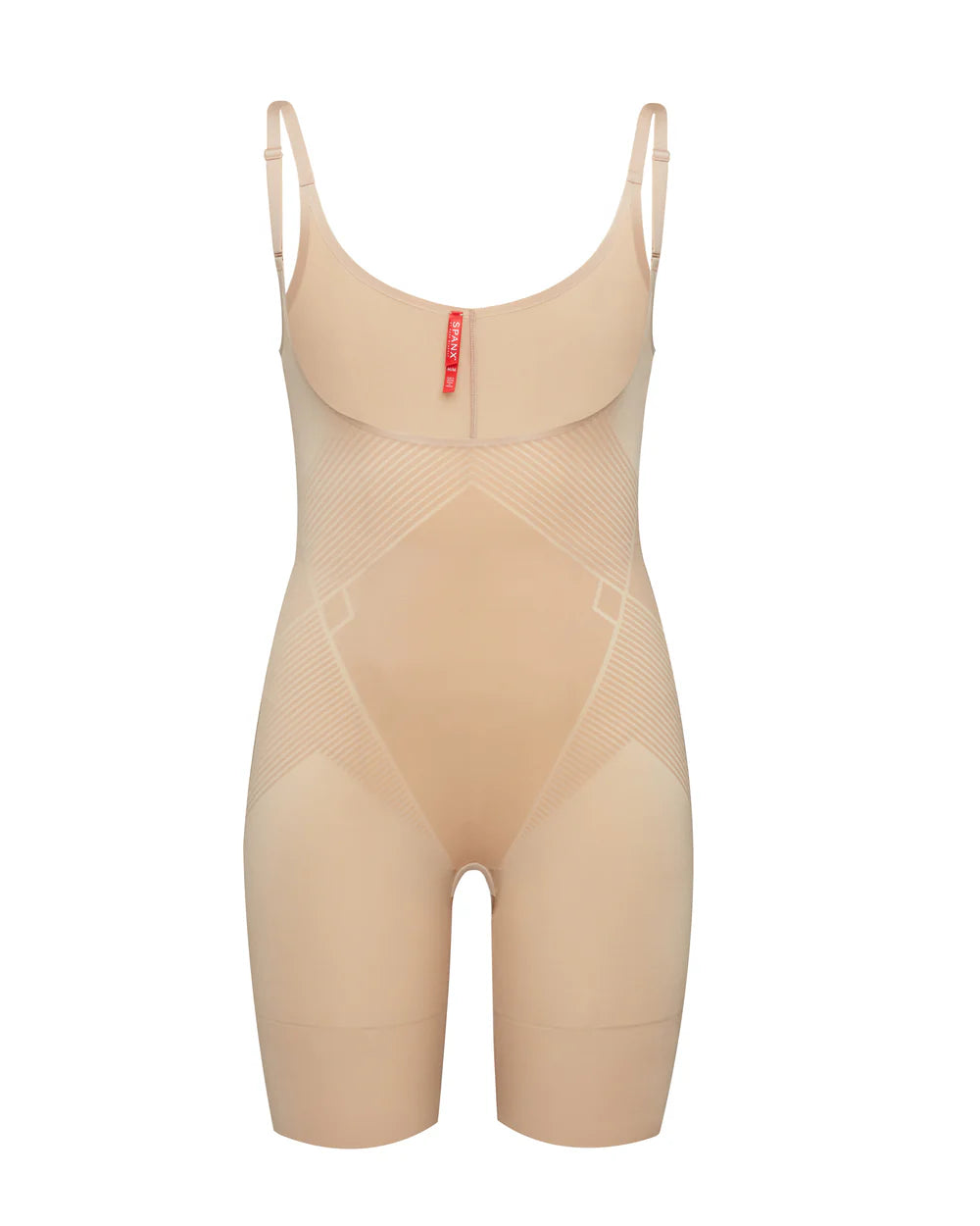 Open Bust Midthigh Bodysuit | Champagne Beige