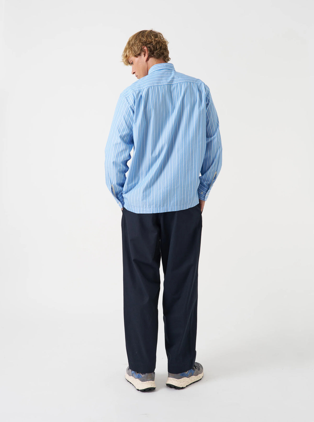 UNIVERSAL WORKS Lucky Shirt | Blue Stripe LEO BOUTIQUE