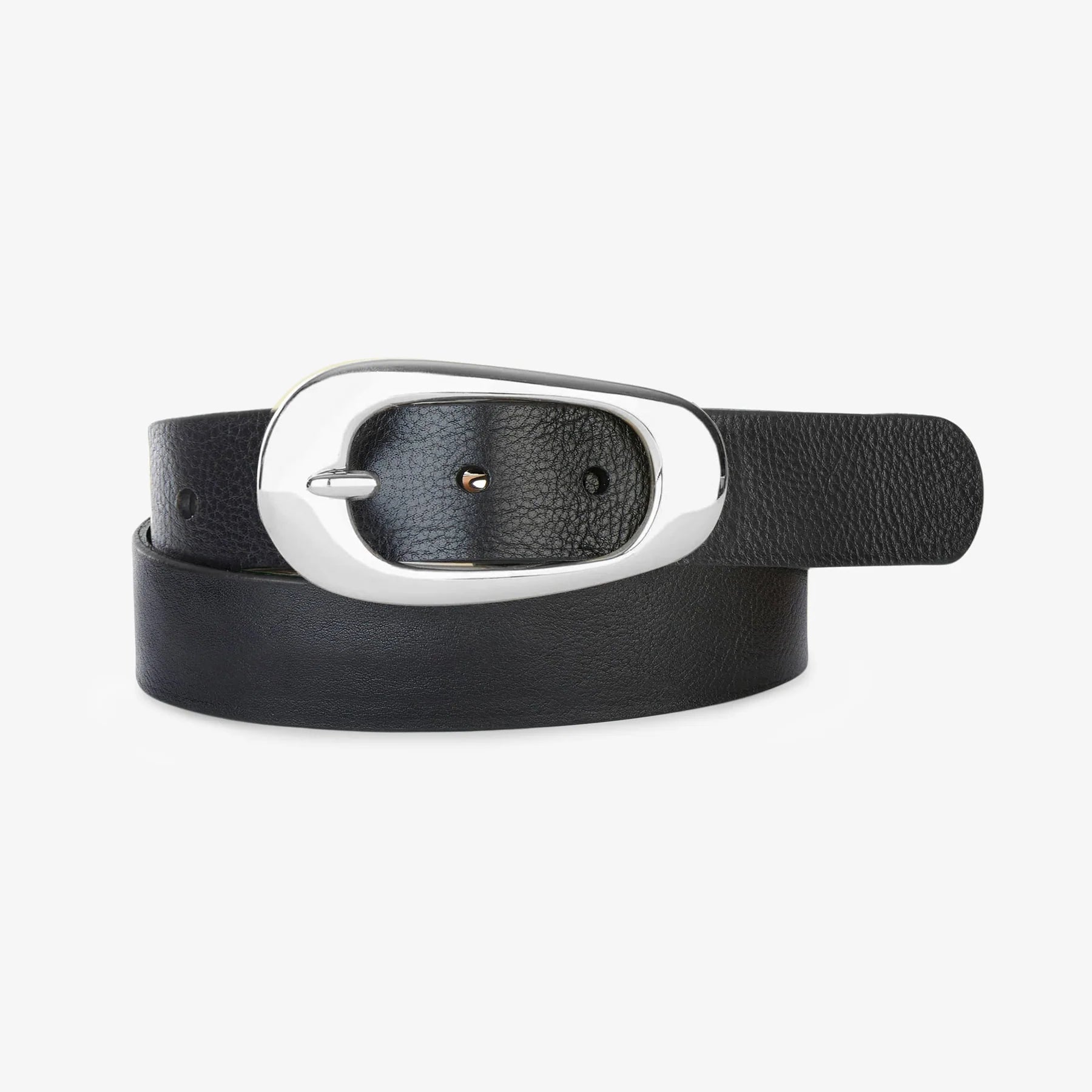 LEO BOUTIQUE Zya Vachetta Belt | Black Silver BRAVE LEATHER