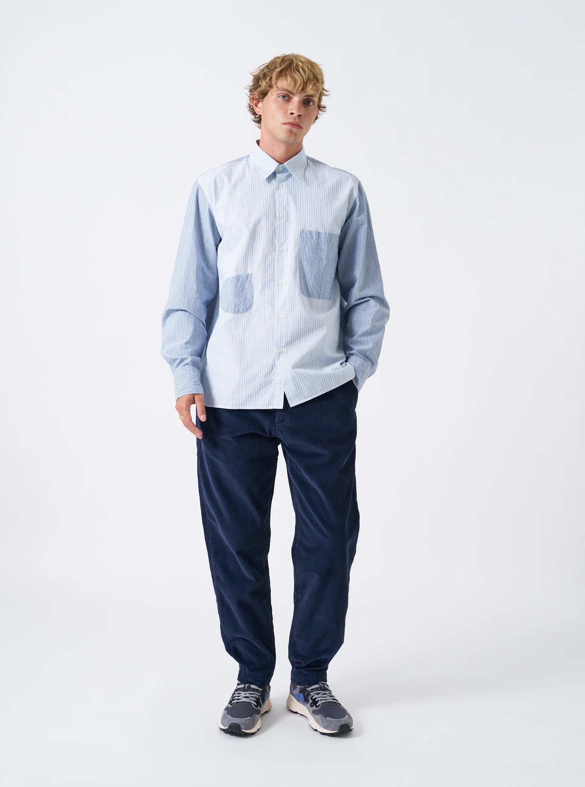 UNIVERSAL WORKS Station Shirt | Mix Stripes LEO BOUTIQUE 