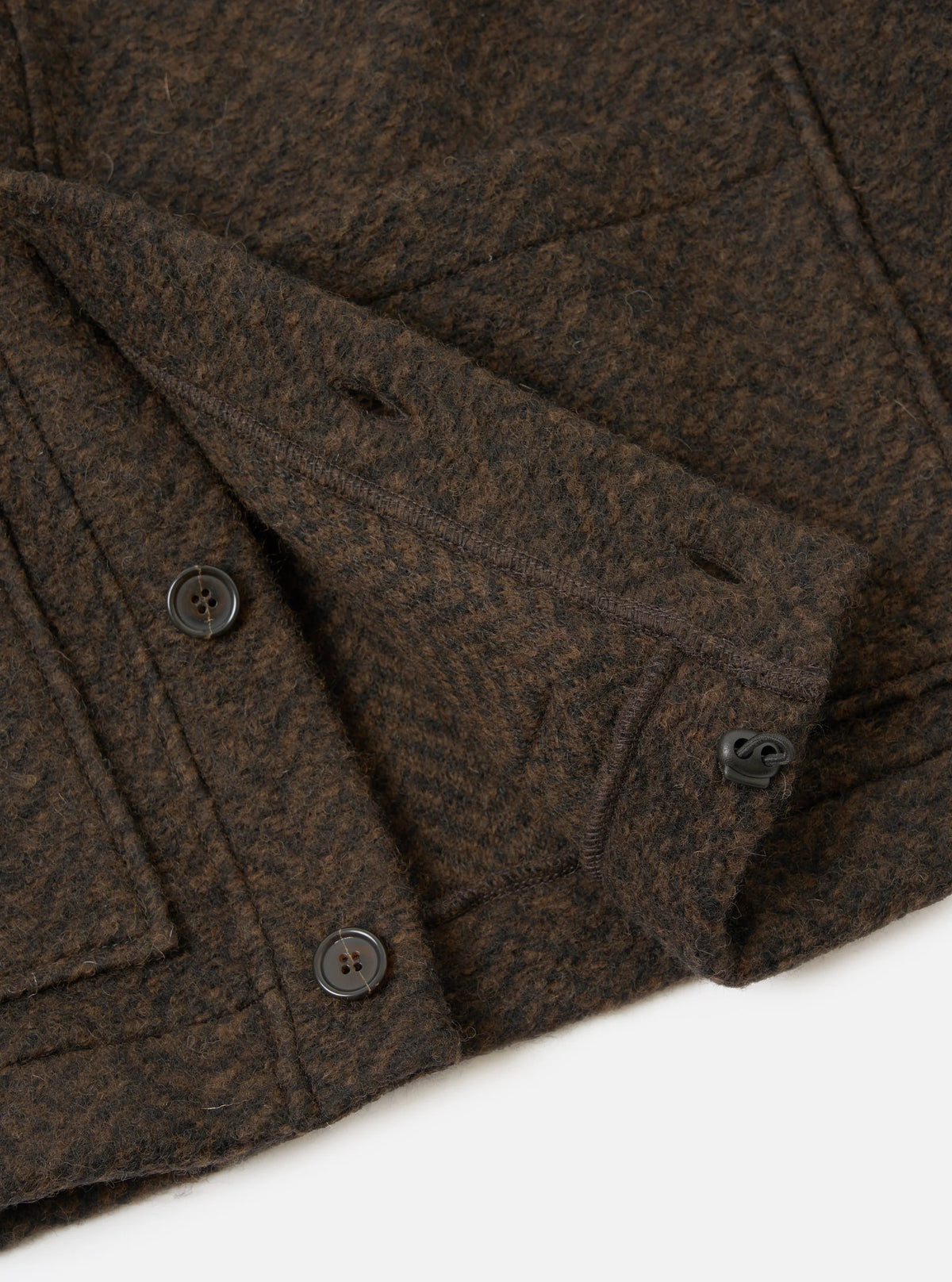 UNIVERSAL WORKS Advance Cardigan | Brown Raven Fleece LEO BOUTIQUE