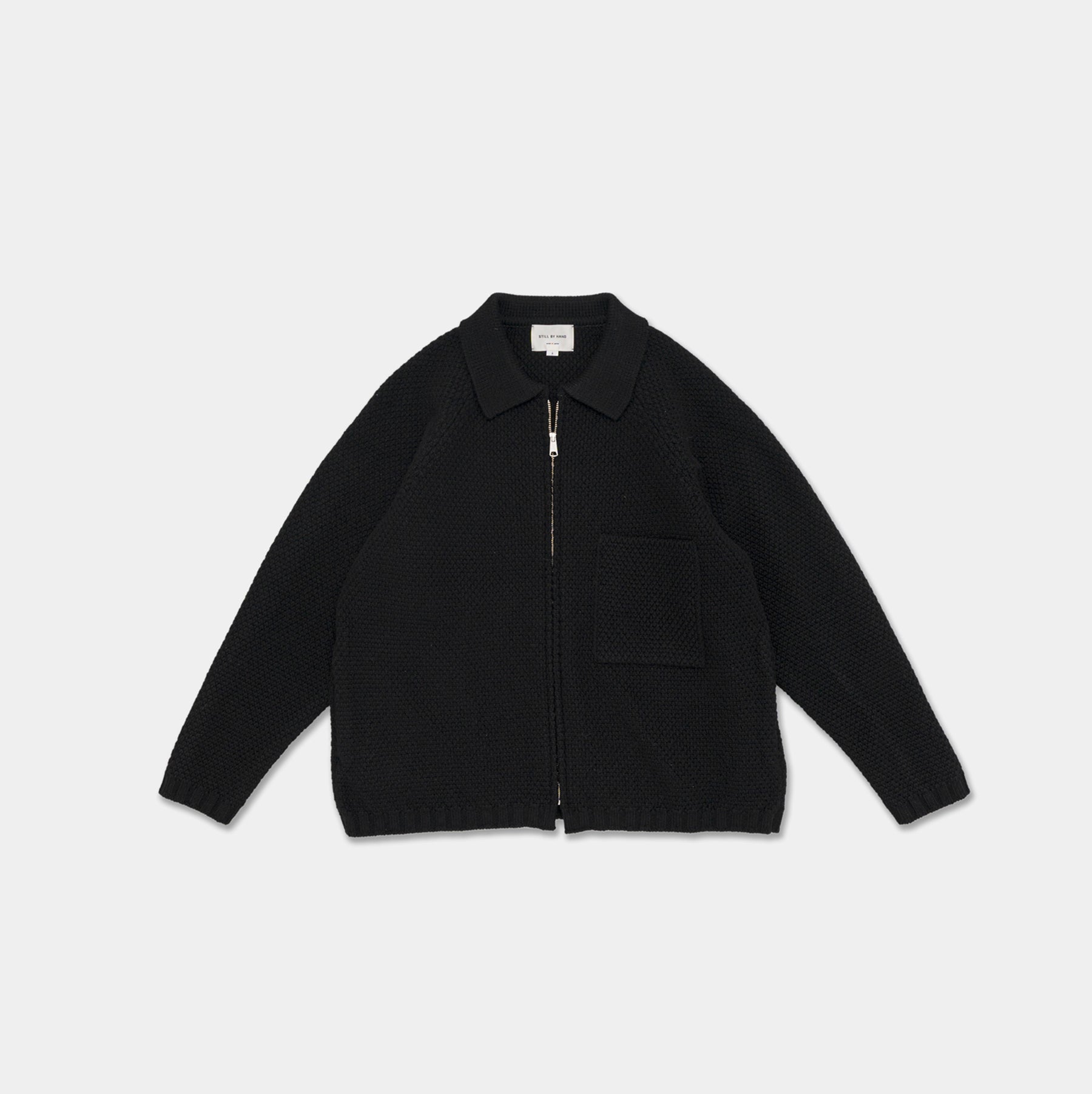 STILL BY HAND 5G Knitted Blouson | Black LEO BOUTIQUE