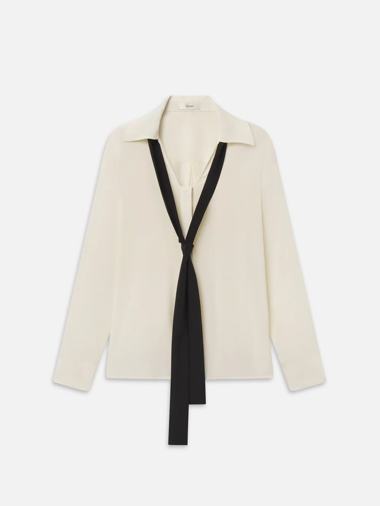 LEO BOUTIQUE The Contrast Tie Shirt | Cream FRAME DENIM