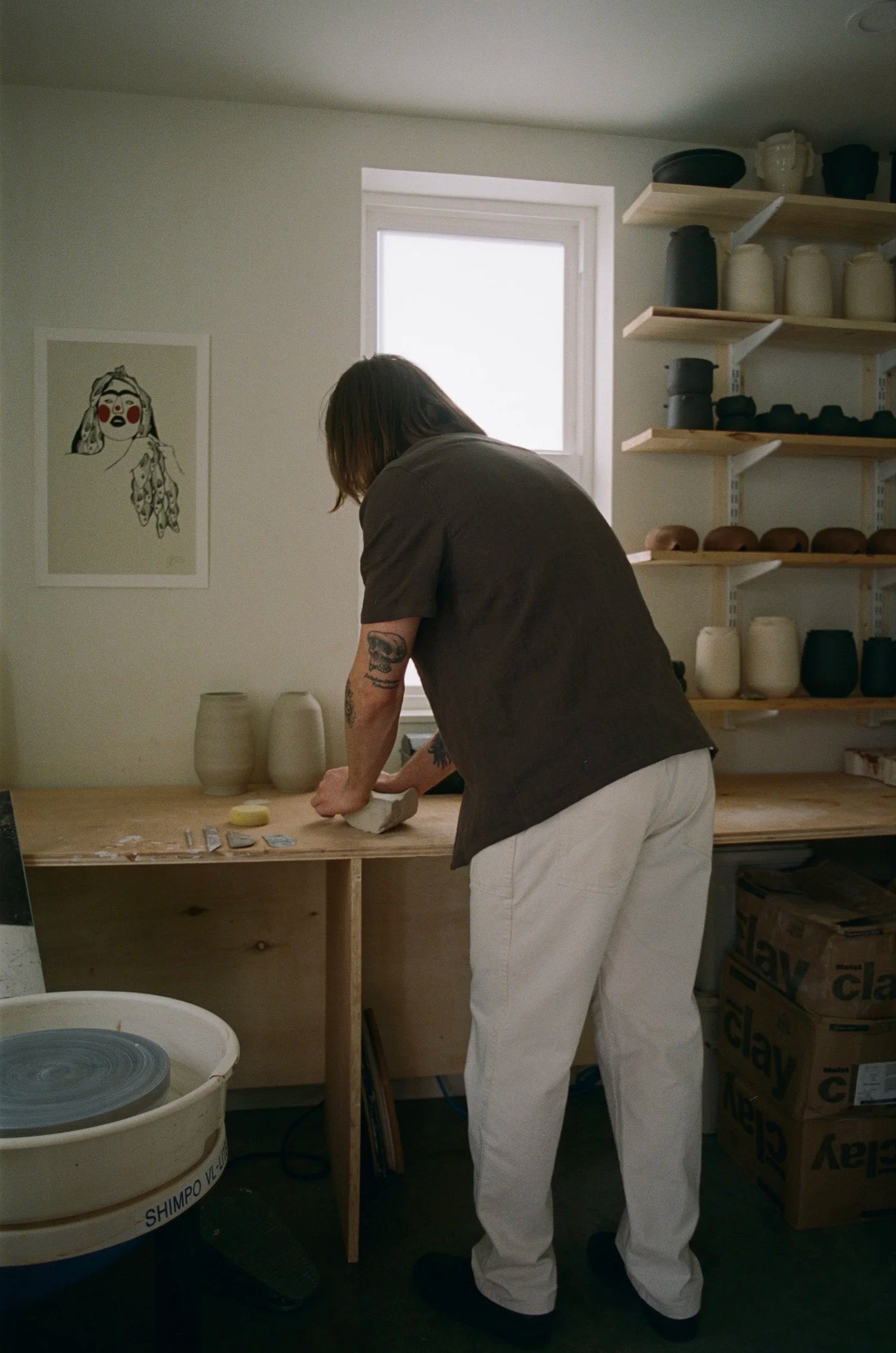 SATURDAY PROJECT French Linen Chore Shirt | Chestnut LEO BOUTIQUE 