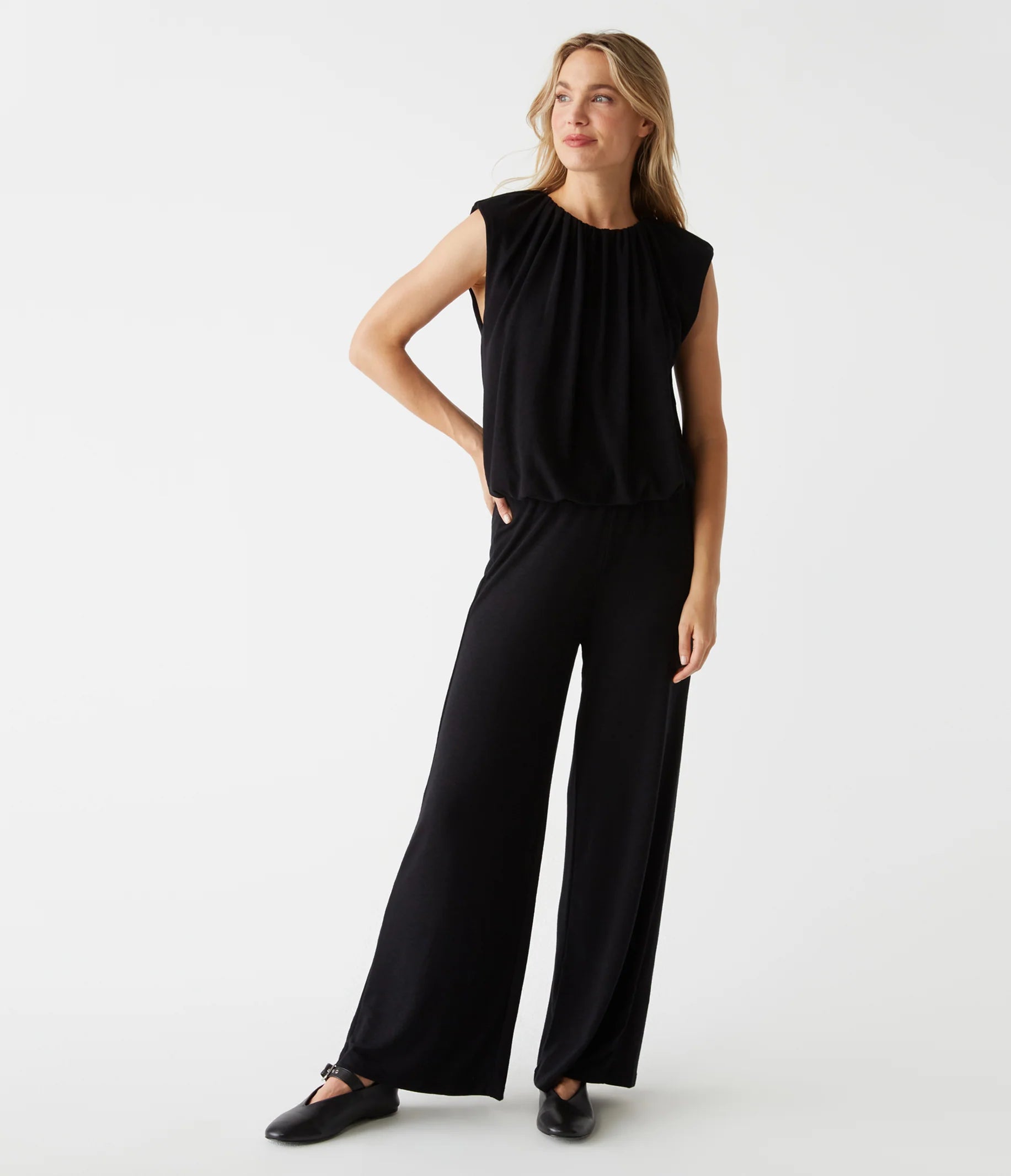 LEO BOUTIQUE Ozzie Wide Leg Pant Black MICHAEL STARS 