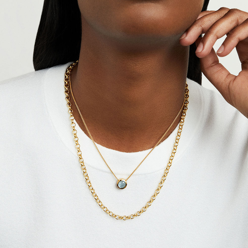 DEAN DAVIDSON Signature Midi Pendant | Iridescent Sky Blue N120-G-SBD LEO BOUTIQUE