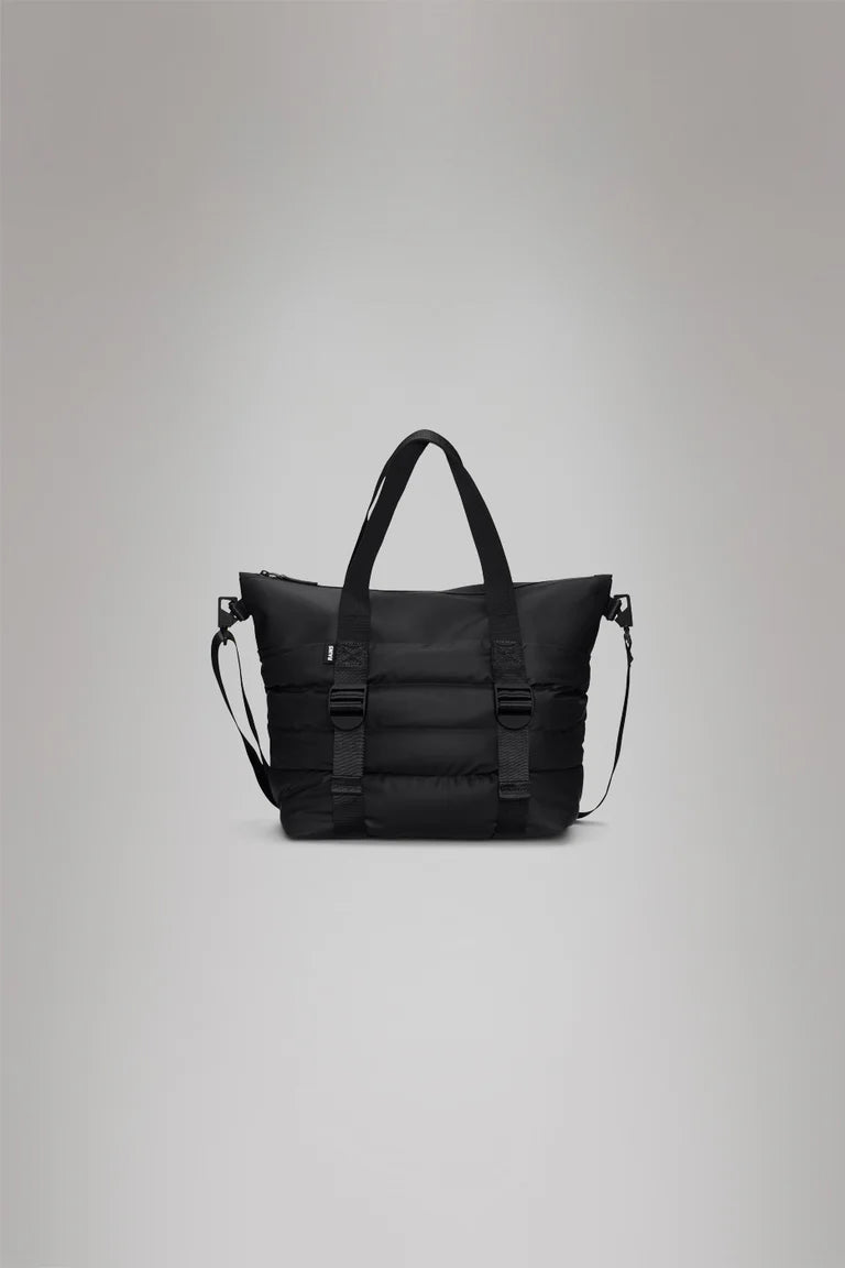 RAINS Puffer Mix Tote Bag Mini | Black LEO BOUTIQUE
