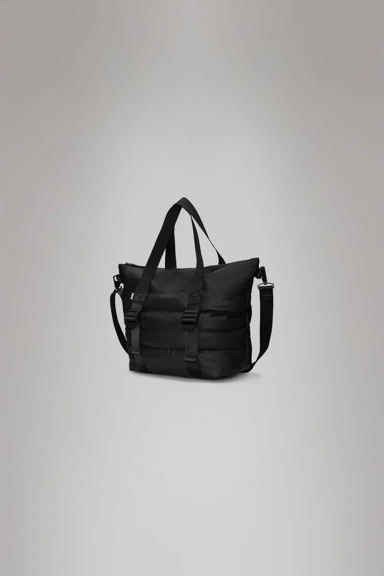 RAINS Puffer Mix Tote Bag Mini | Black LEO BOUTIQUE