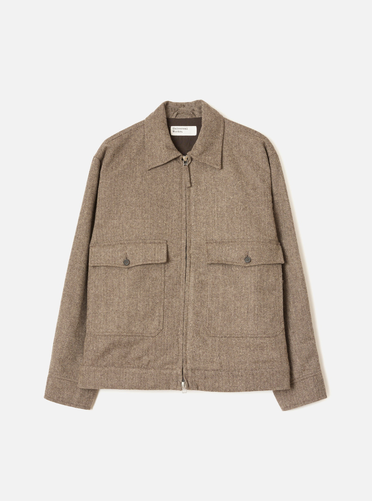 UNIVERSAL WORKS S130 Jacket | Wool Herringbone | Brown LEO BOUTIQUE 