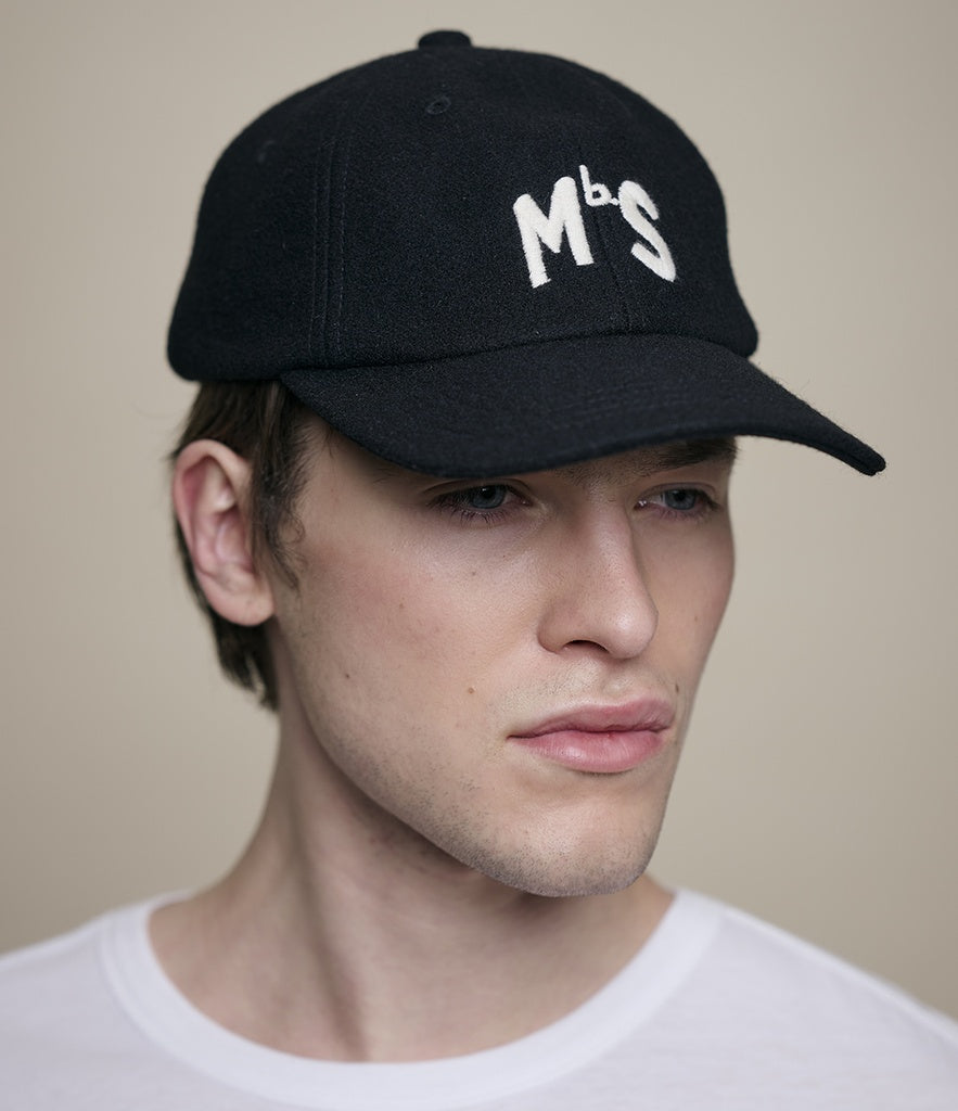 MERZ B. SCHWANEN CAP02WO Wool MBS LOGO Cap | 99 Deep Black LEO BOUTIQUE 